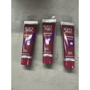 Burts Bees Squeezy Tinted Balm Berry Sorbet .43 Oz PACK OF 3